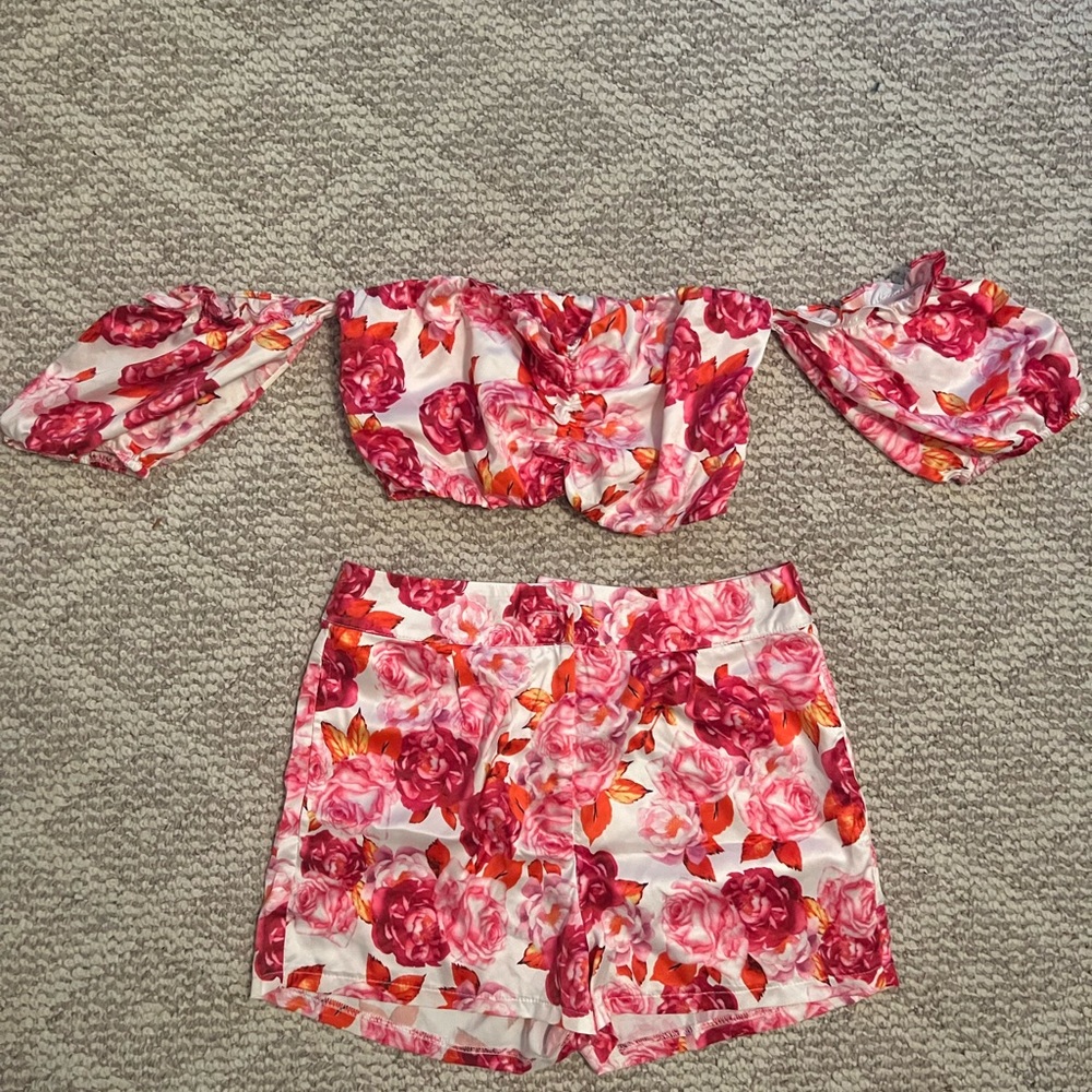 Two piece top and short set